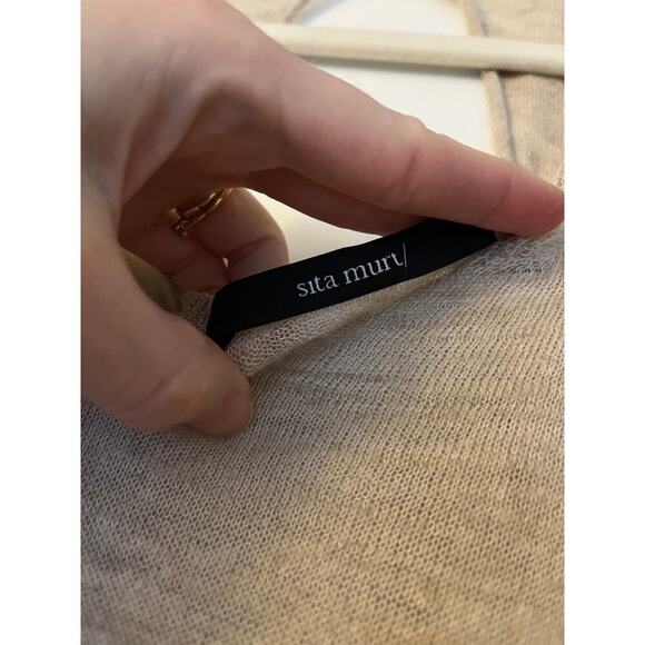 Sita Murt Tan Linen Blend Knit Sleeveless Dress Sz 40/6 - Picture 3 of 6